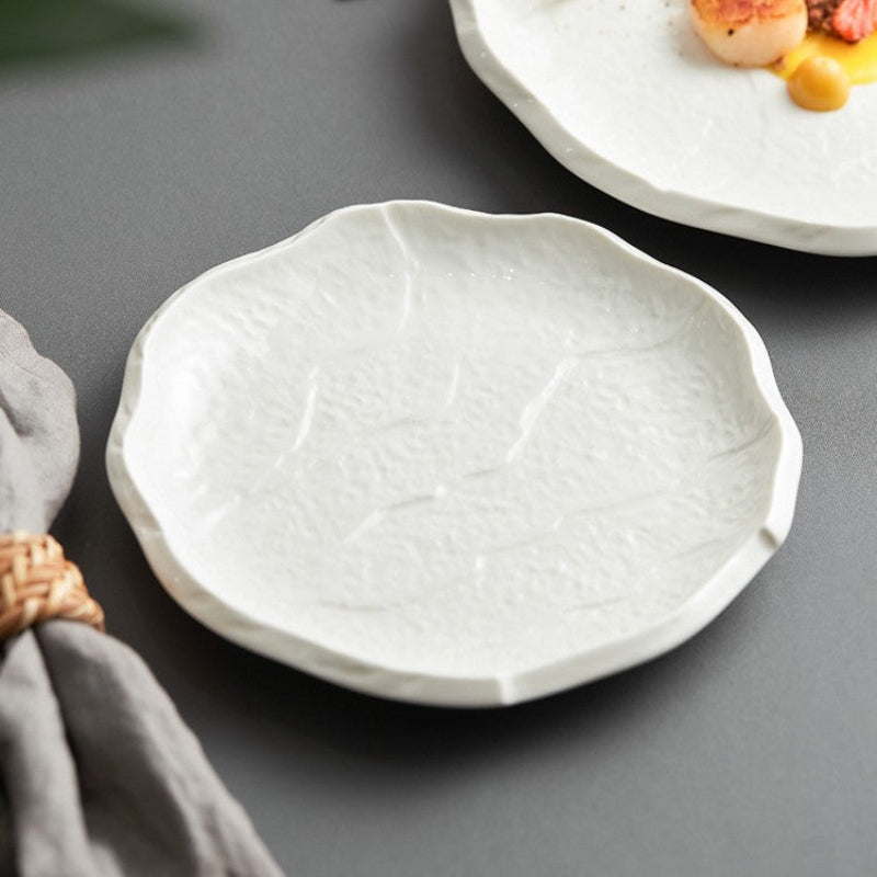 Wave Ceramic Dinner Plate – Artistic Design, Durable High-Fired Ceramic, Microwave and Dishwasher Safe, 8, 10, 12 Sizes 4