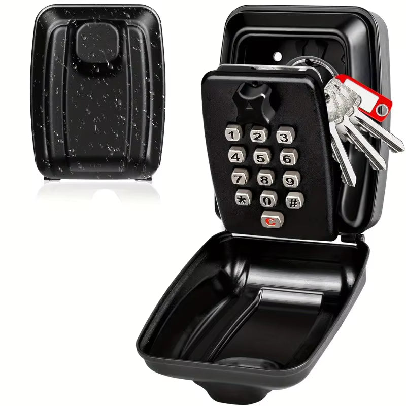 Weatherproof Key Lock Box - Secure & Adjustable Code Access 4