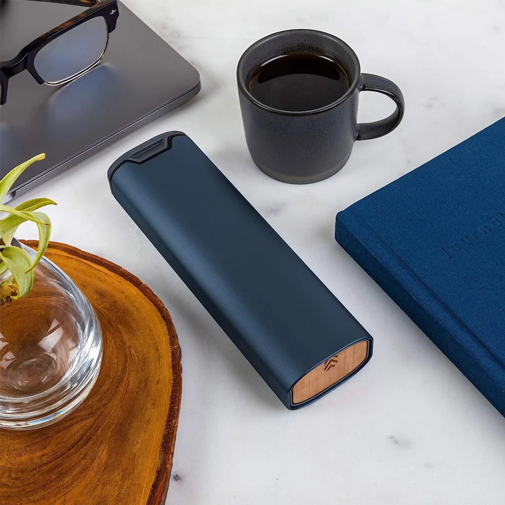 Weekly Pill Organizer - 7 Compartment Durable Aluminum & Wood Case 4