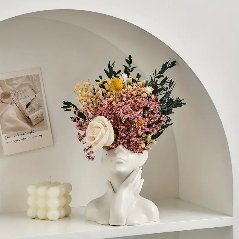 White Ceramic Vase - Unique Modern Design for Elegant Home Decor 5
