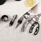 Wine Opener Set, Bottle Shaped Case, 5 Piece Set, Manual Operation 2