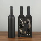 Wine Opener Set, Bottle Shaped Case, 5 Piece Set, Manual Operation 5