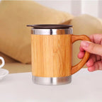 Women's Insulated Coffee Mug - Eco-Friendly Bamboo & Stainless Steel 4