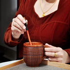 Wood Mug - Hand-Carved Wooden Coffee Mug with Ergonomic Design 5