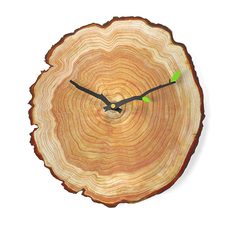 Wood Textured Silent Wall Clock - Unique Modern Wall Clock Decor 2