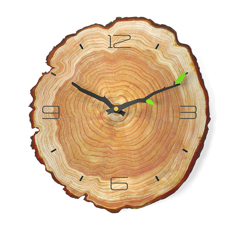 Wood Textured Silent Wall Clock - Unique Modern Wall Clock Decor 3
