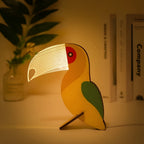 Wooden Animal Table Lamp for Kids – Cute LED Night Light with Touch Switch, Durable Acrylic and Wood, Cozy Bedroom Decor 0