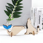 Wooden Animal Table Lamp for Kids – Cute LED Night Light with Touch Switch, Durable Acrylic and Wood, Cozy Bedroom Decor 4