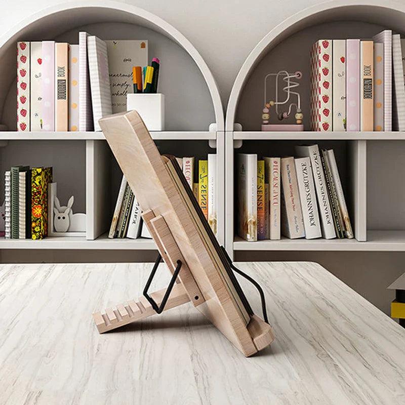 Wooden Book Stand - Adjustable Holder for Hands-Free Reading 3