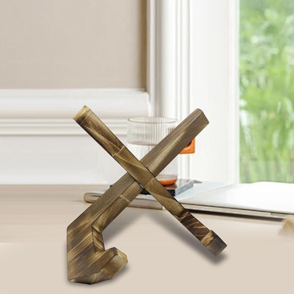 Wooden Book Stand - Durable X-Frame Design for Desk Use 1