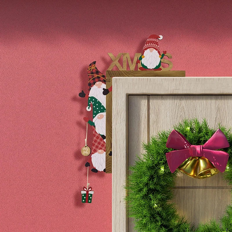 Wooden Christmas Frame - Customizable Holiday Decoration for Doors 1