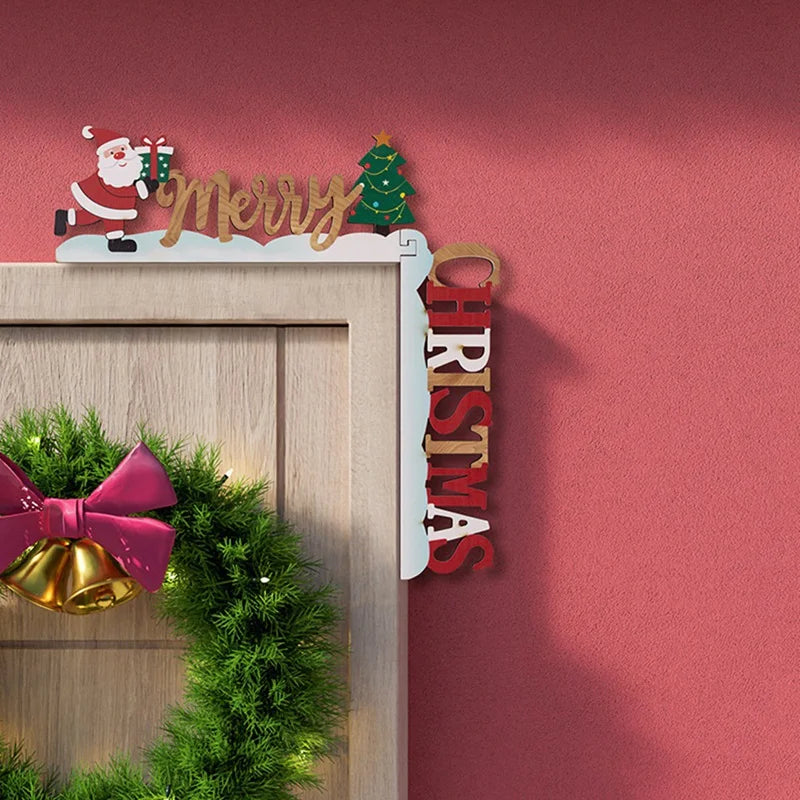Wooden Christmas Frame - Customizable Holiday Decoration for Doors 2