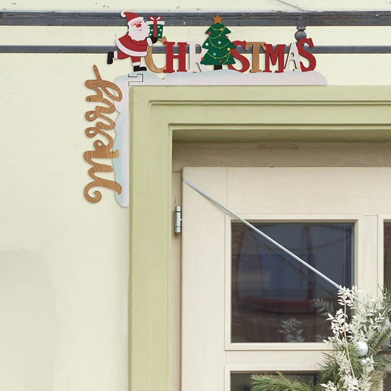Wooden Christmas Frame - Customizable Holiday Decoration for Doors 3