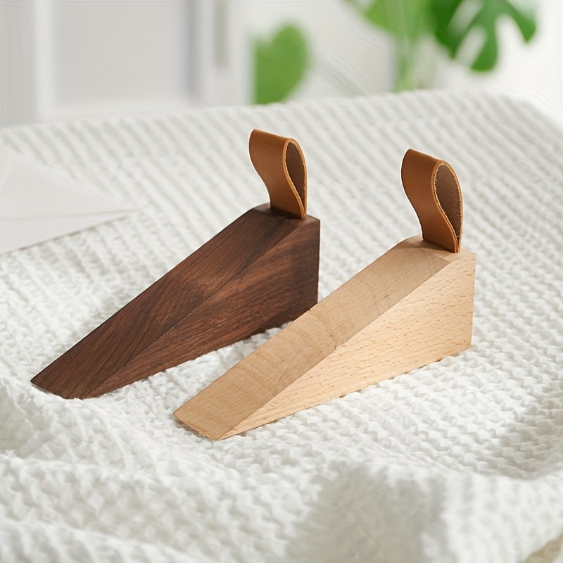 Wooden Doorstop - Stylish Floor Mount with Non-Slip Stability 1
