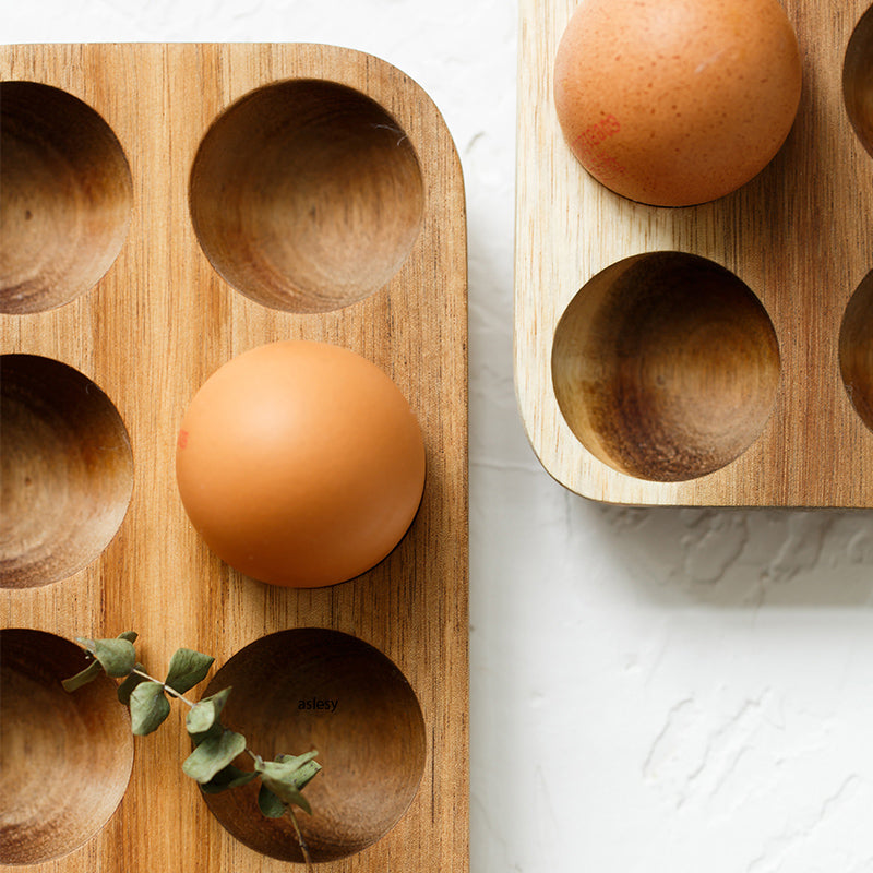 Wooden Egg Container for Fridge - Eco-Friendly Storage Solution 2
