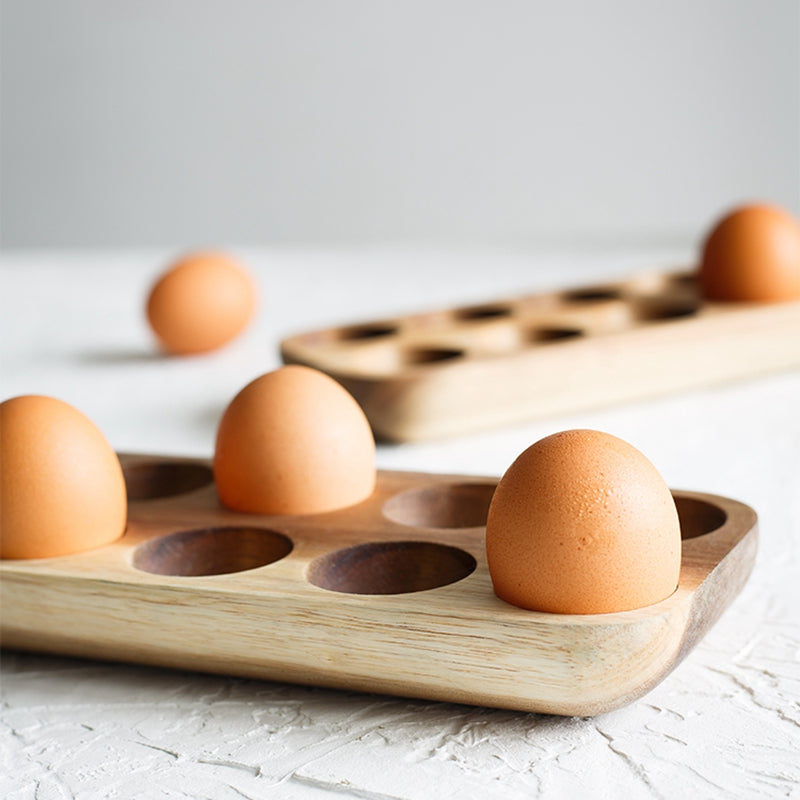 Wooden Egg Container for Fridge - Eco-Friendly Storage Solution 5
