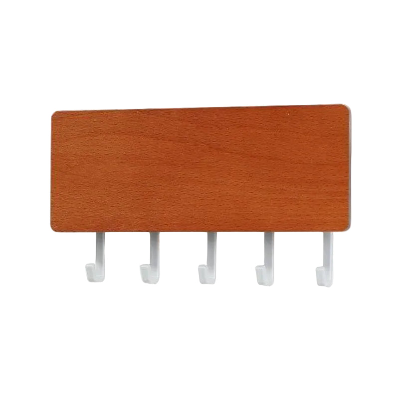 Wooden Key Holder for Wall - Durable 5-Hook Key Organizer with Tray 13