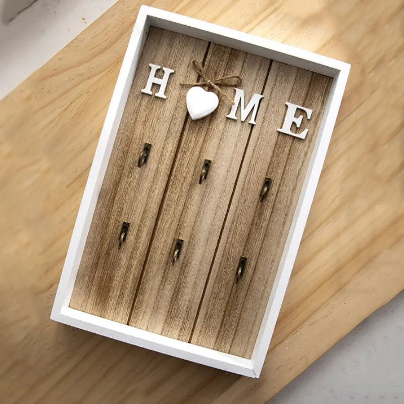Wooden Key Holder for Wall - Handmade Solid Wood Key Organizer 0