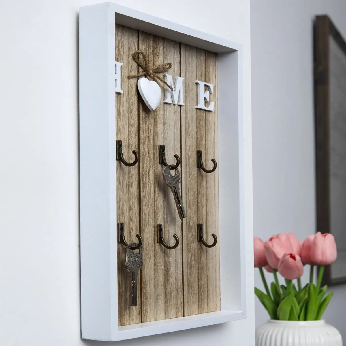Wooden Key Holder for Wall - Handmade Solid Wood Key Organizer 1
