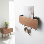 Wooden Key Organiser - Elegant Wall-Mounted Storage for Keys & Essentials 0