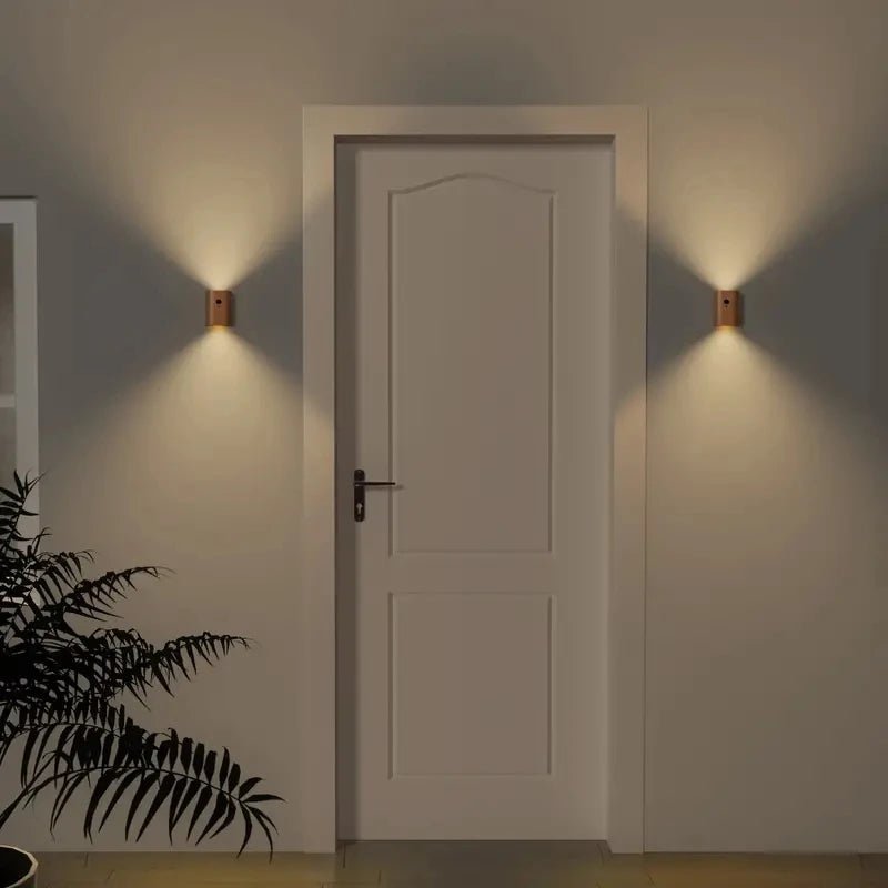 Wooden Motion Sensor Lamp – Elegant LED Lighting with Rechargeable Battery for Home Use, Compact Design for Nightstands and Cabinets 4