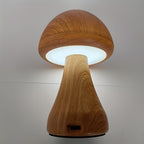 Wooden Mushroom Lamp - USB-C Rechargeable LED Table Lamp with Adjustable Lighting 6