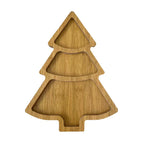 Wooden Serving Board - Eco-Friendly Christmas Tree Design for Festive Use 0