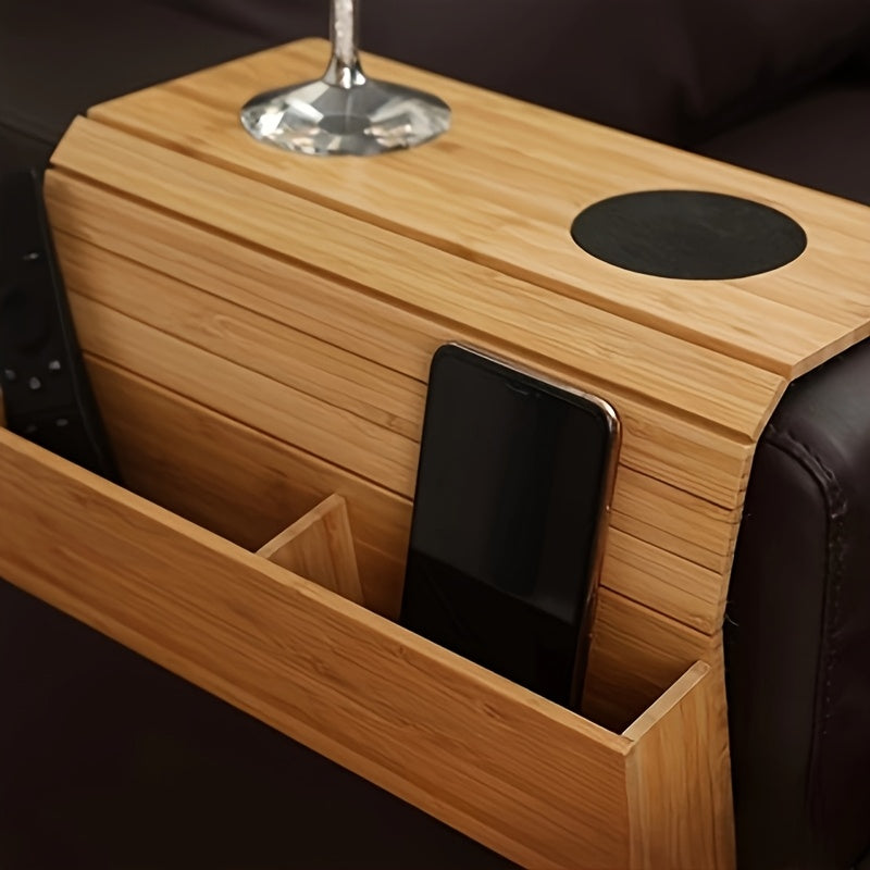 Wooden Sofa Arm Tray - Durable, Portable, Fits Most Armrests 7