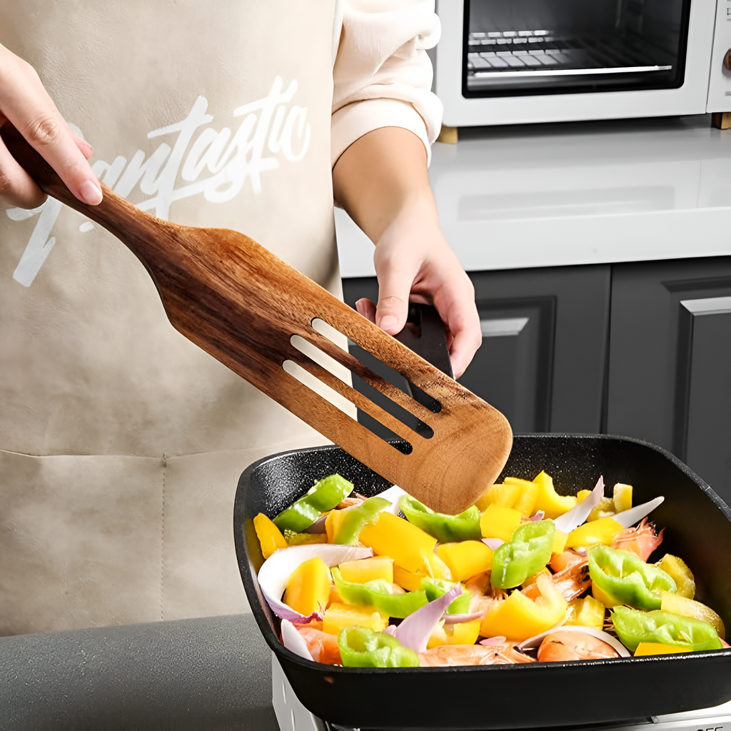 Wooden Spatula Set - Durable Cooking Utensils with Ergonomic Design 2