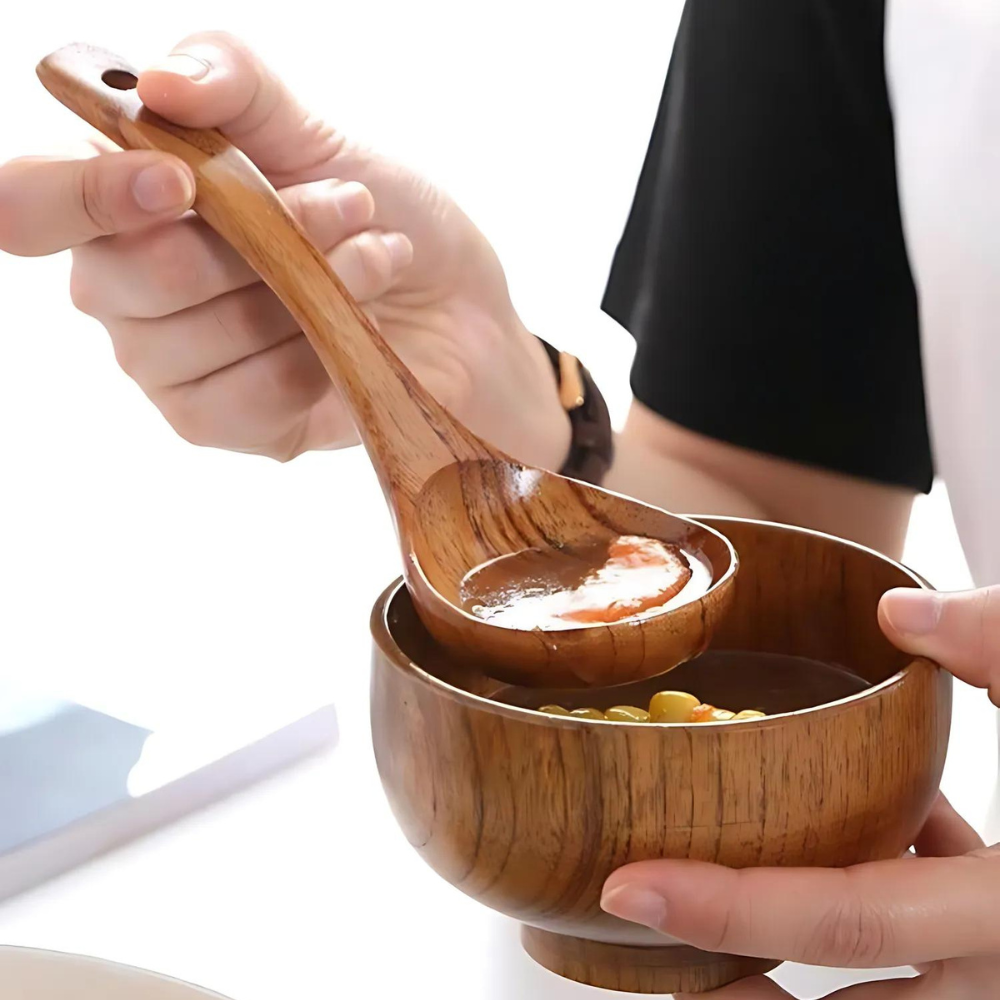 Wooden Spoons for Cooking - Eco-Friendly Kitchen Spoon for All Cookware 2