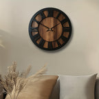 Wooden Wall Clock - Silent Movement & Elegant Open Hand Decor 5