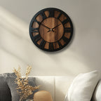 Wooden Wall Clock - Silent Movement & Elegant Open Hand Decor 8