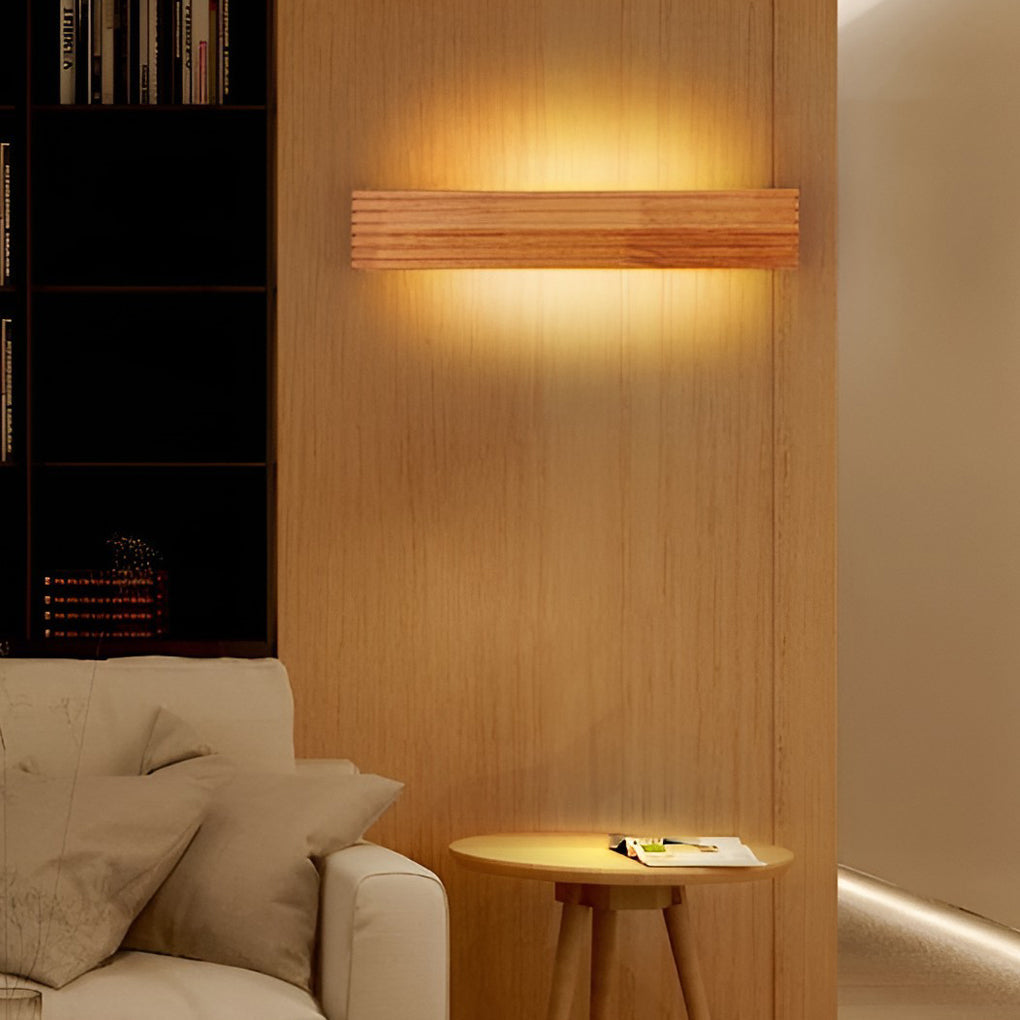 Woodland Glow Wall Sconce - Natural Wood Design with Warm LED Lighting 0