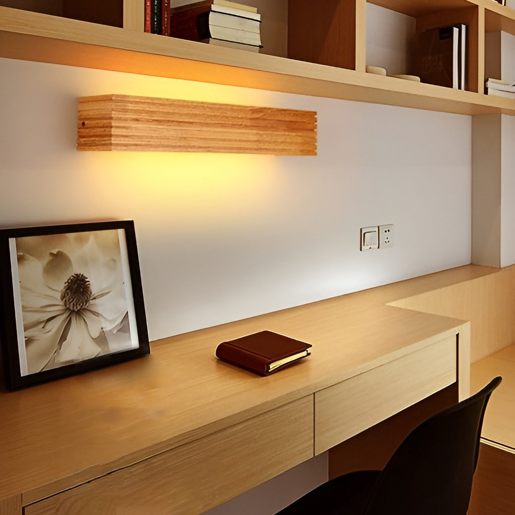 Woodland Glow Wall Sconce - Natural Wood Design with Warm LED Lighting 2