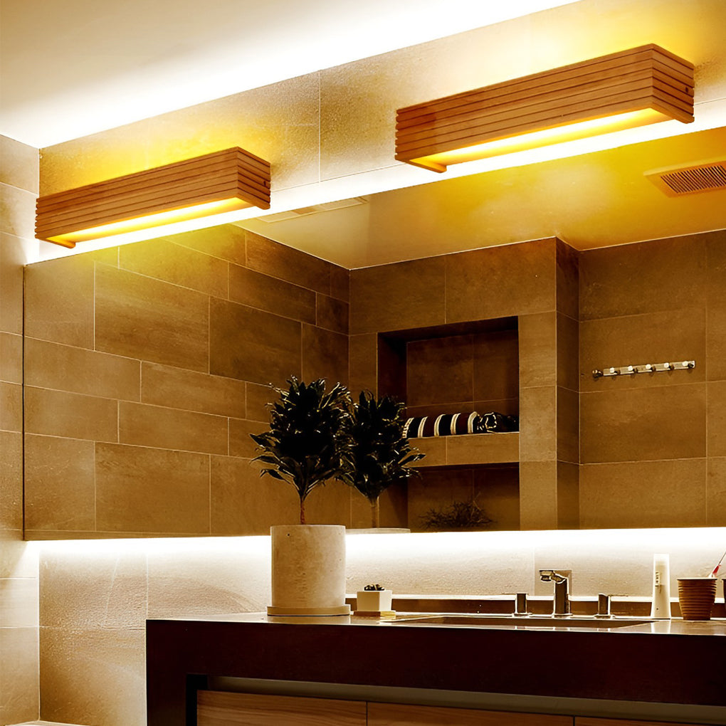 Woodland Glow Wall Sconce - Natural Wood Design with Warm LED Lighting 4