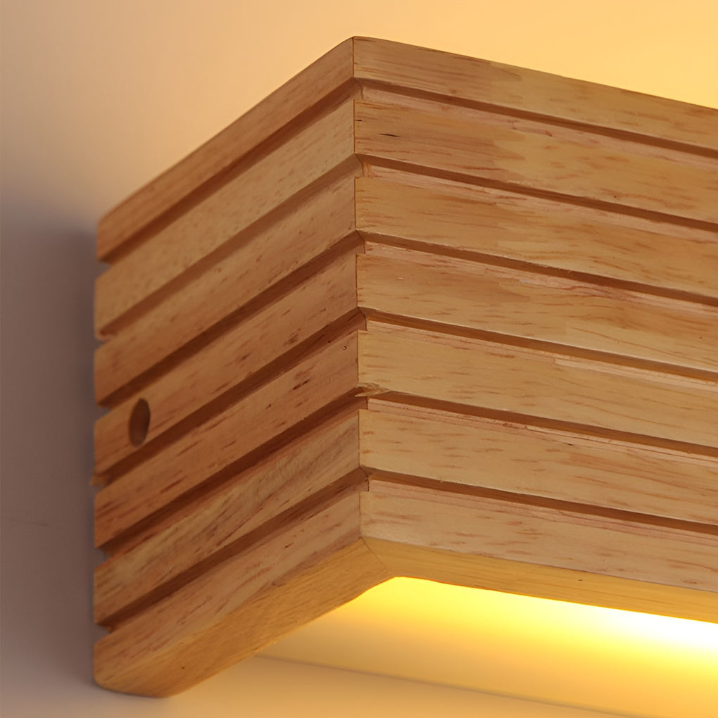 Woodland Glow Wall Sconce - Natural Wood Design with Warm LED Lighting 7