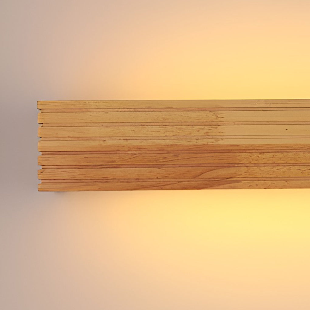 Woodland Glow Wall Sconce - Natural Wood Design with Warm LED Lighting 8