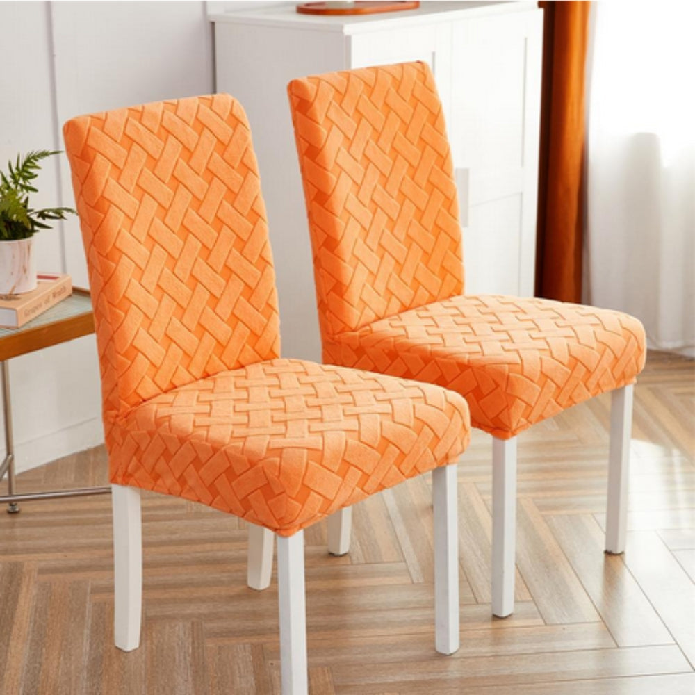 Woven Guard Dining Chair Covers - Stretchable Jacquard for Protection 1