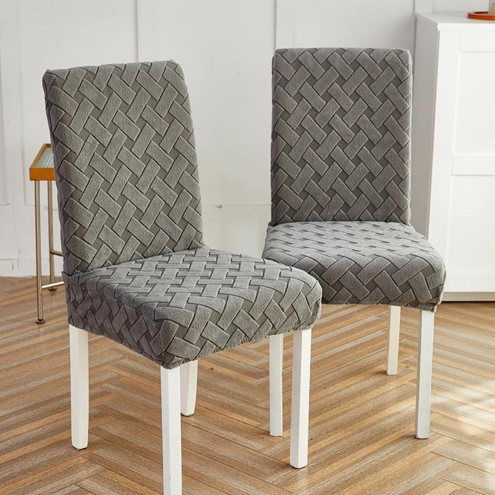 Woven Guard Dining Chair Covers - Stretchable Jacquard for Protection 2
