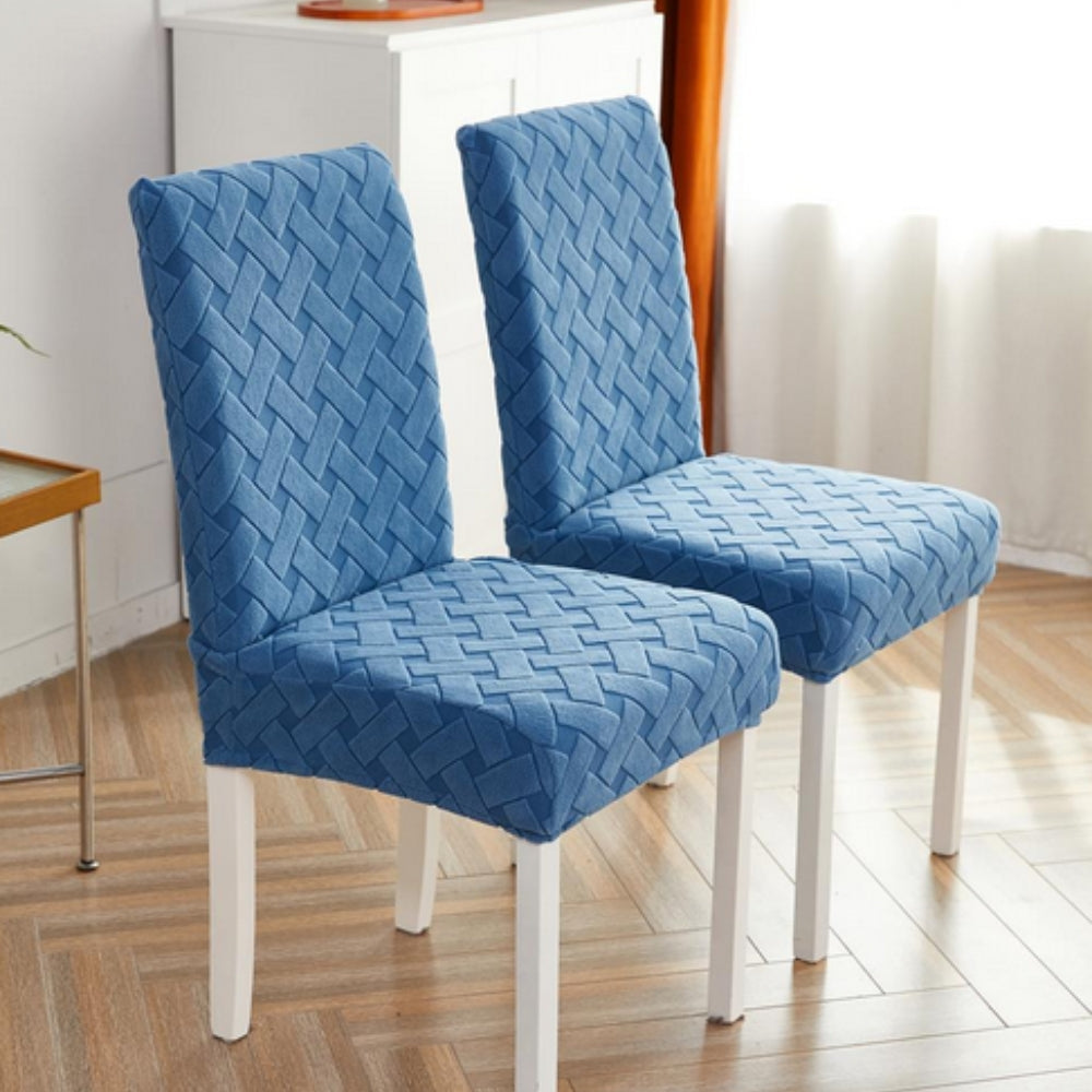 Woven Guard Dining Chair Covers - Stretchable Jacquard for Protection 4