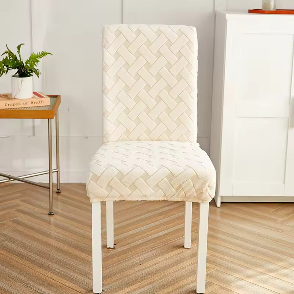 Woven Guard Dining Chair Covers - Stretchable Jacquard for Protection 7