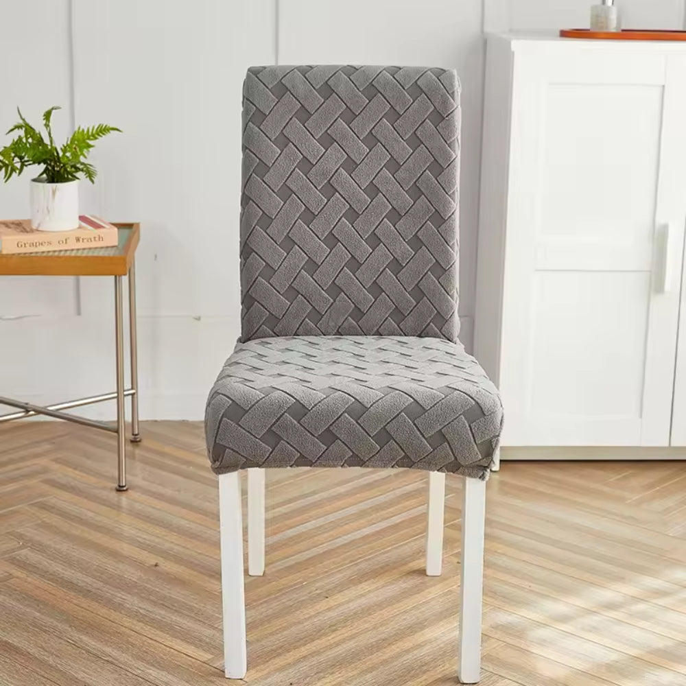 Woven Guard Dining Chair Covers - Stretchable Jacquard for Protection 9