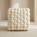 Knot Pillow Velvety Fabric PP Cotton Filled Decorative Cushion 1
