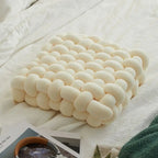 Knot Pillow Velvety Fabric PP Cotton Filled Decorative Cushion 3