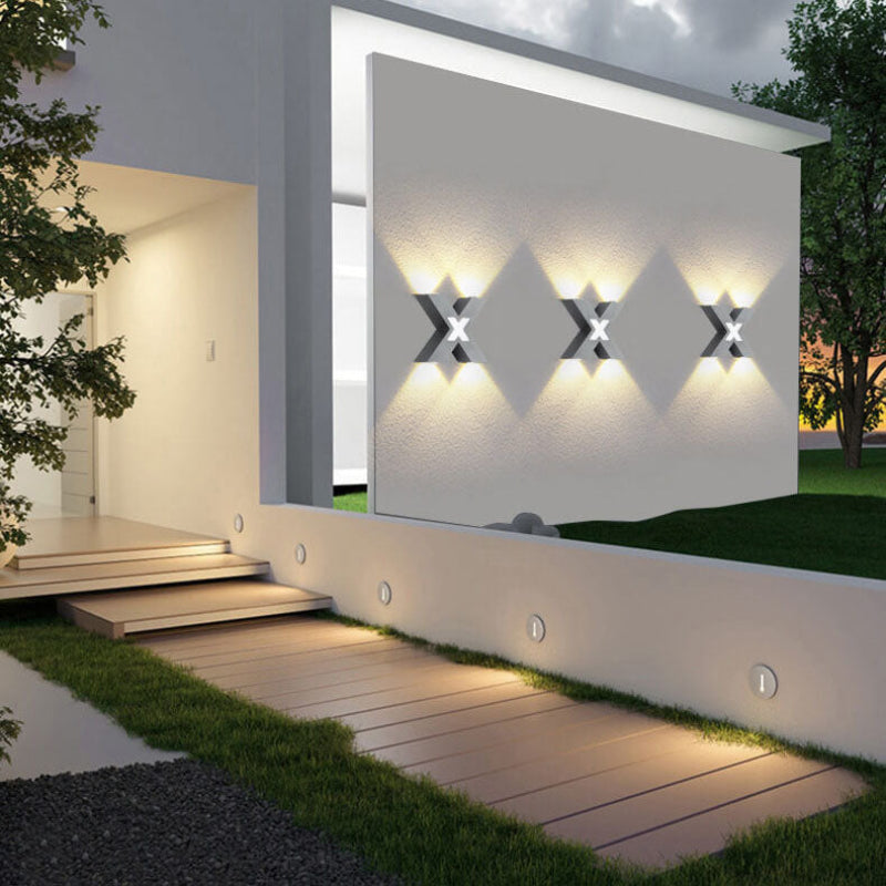 X-Shape LED Outdoor Wall Light - Stylish, Weatherproof, Energy Efficient 11
