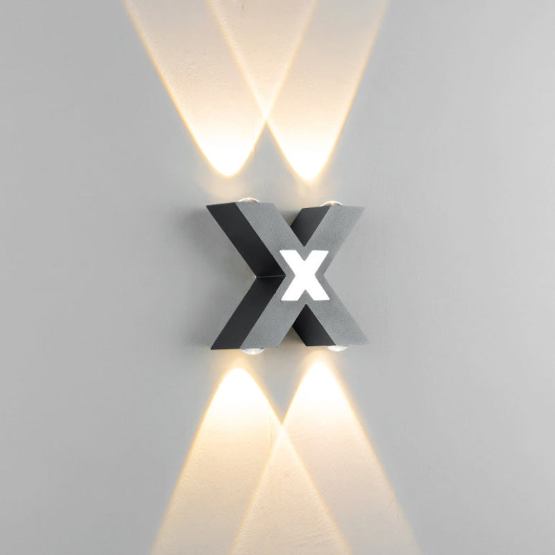 X-Shape LED Outdoor Wall Light - Stylish, Weatherproof, Energy Efficient 6