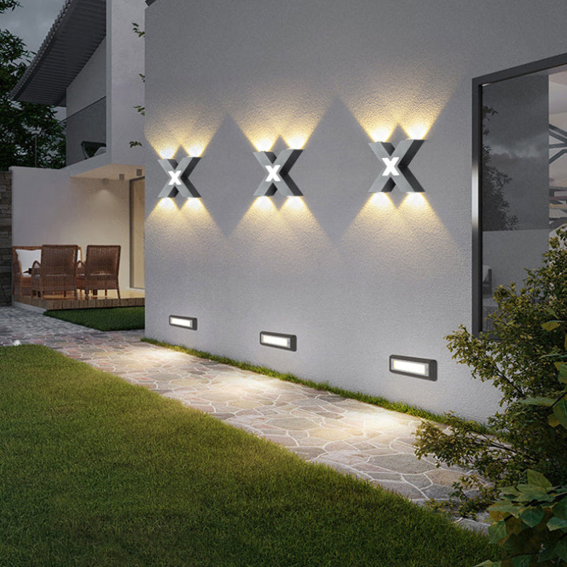 X-Shape LED Outdoor Wall Light - Stylish, Weatherproof, Energy Efficient 8
