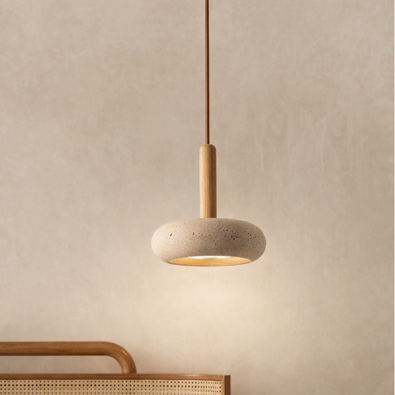 Yellow Travertine Pendant Light - Elegant Kitchen Pendant Lighting Design 