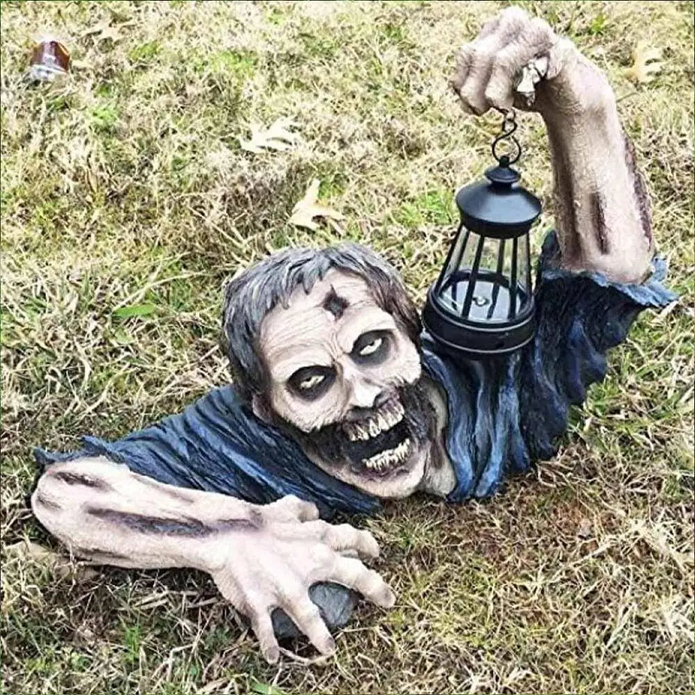 Zombie Garden Statue Resin Outdoor Halloween Display