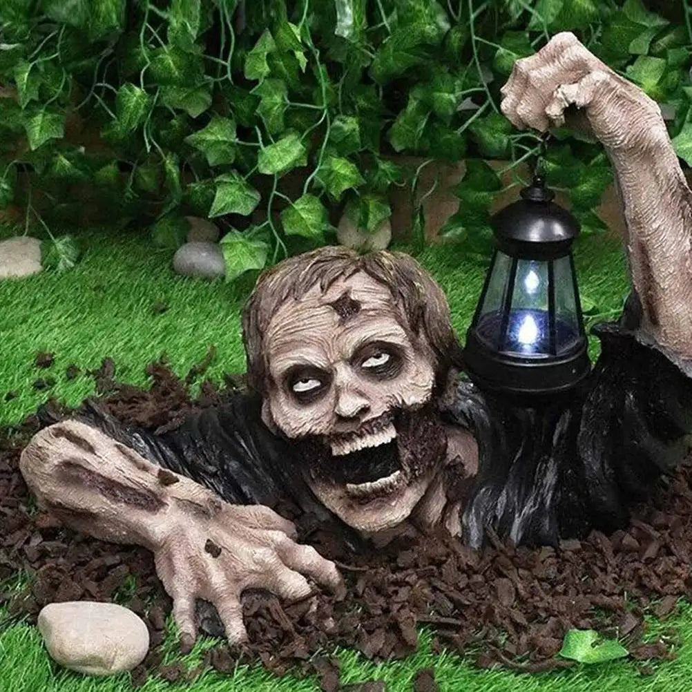 Zombie Garden Statue Resin Outdoor Halloween Display